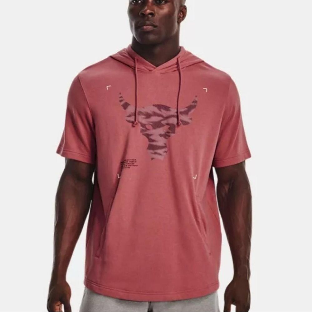 Under Armour Men's Project Rock Terry Short Sleeve Hoodie Size Small NWT